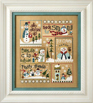 6 Snow Belles Click here for the free border pattern