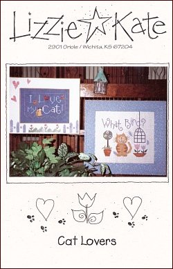 Cat Lovers -- counted cross stitch from Lizzie Kate