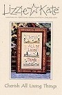Cherish All Living Things -- counted cross stitch from Lizzie Kate