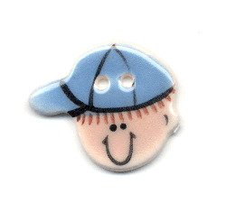 B003 BOY IN CAP BUTTON from Lizzie Kate