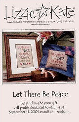 Let There Be Peace -- counted cross stitch from Lizzie Kate