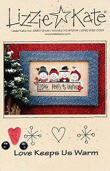 Love Keeps You Warm -- counted cross stitch from Lizzie Kate