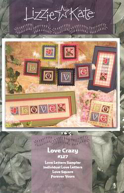 #127 Love Crazy -- counted cross stitch from Lizzie Kate