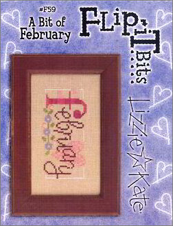 F59 A Bit of February Flip-It Bits -- counted cross stitch from Lizzie Kate