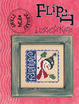 F34  January Stamps Flip-It -- counted cross stitch from Lizzie Kate