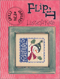 February Stamps Flip-It -- counted cross stitch from Lizzie Kate