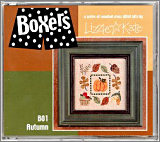 Autumn Boxer -- counted cross stitch from Lizzie Kate