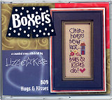 Hugs & Kisses Boxer Kit  -- counted cross stitch from Lizzie Kate