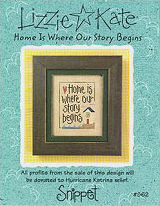 S62 Home is Where Our Story Begins  -- counted cross stitch from Lizzie Kate