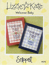 S70 Welcome Baby -- counted cross stitch from Lizzie Kate