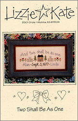 Two Shall Be As One -- counted cross stitch from Lizzie Kate