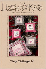 Tiny Tidings IV  -- counted cross stitch from Lizzie Kate