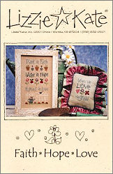 Faith * Hope * Love -- counted cross stitch from Lizzie Kate