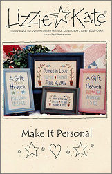 Make It Personal -- counted cross stitch from Lizzie Kate