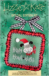 Happy Howlidays -- counted cross stitch from Lizzie Kate