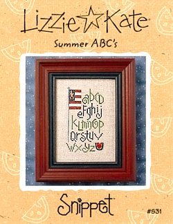 Summer ABCs -- counted cross stitch from Lizzie Kate