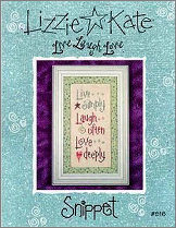Live Laugh Love -- counted cross stitch from Lizzie Kate