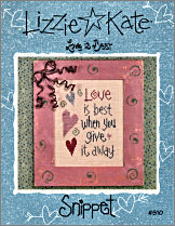 Love is Best -- counted cross stitch from Lizzie Kate