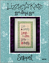 Live Laugh Love -- counted cross stitch from Lizzie Kate