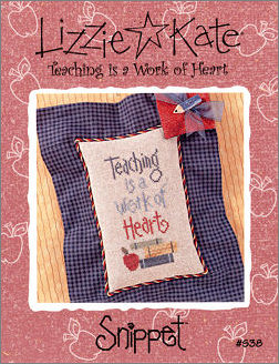 Teaching is a Work of Heart -- counted cross stitch from Lizzie Kate