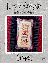 Follow Your Heart -- counted cross stitch from Lizzie Kate