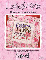 S79 Peace Love and a Cure -- counted cross stitch from Lizzie Kate